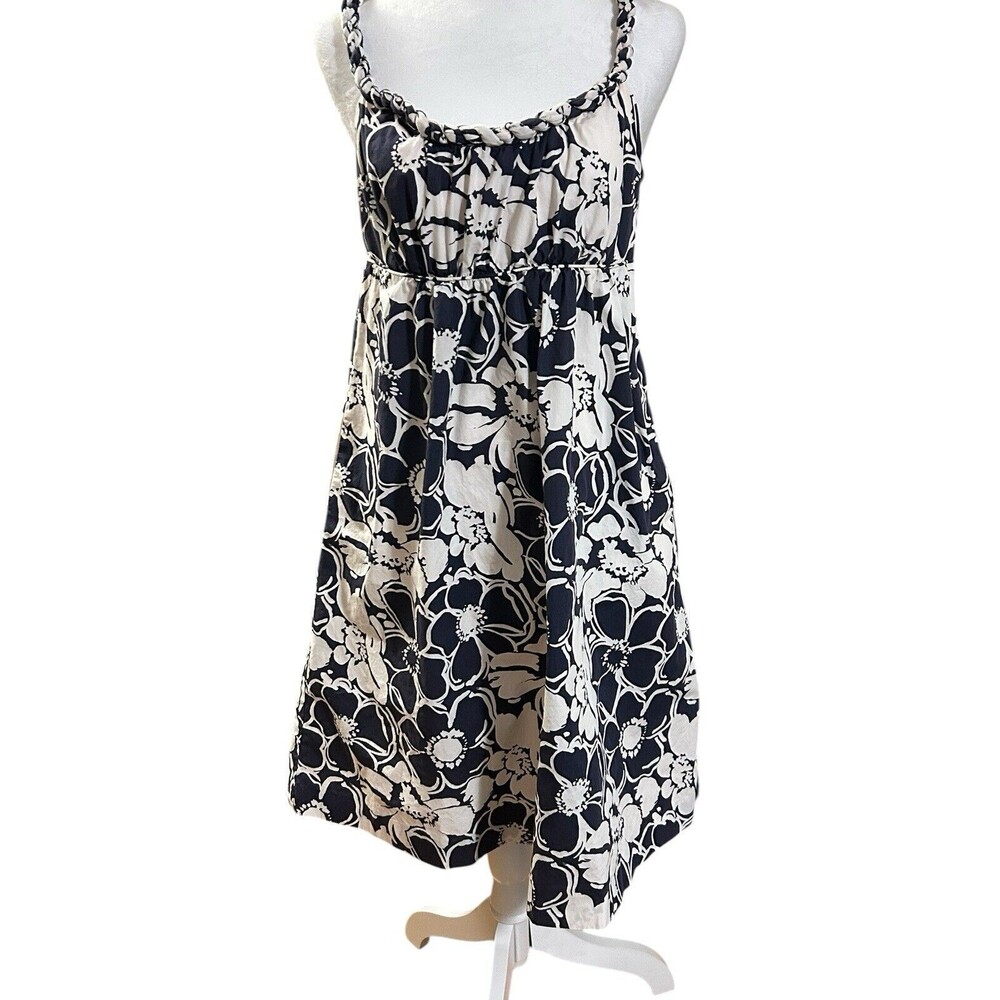 J. Crew Factory Navy and White Floral Mini Dress
